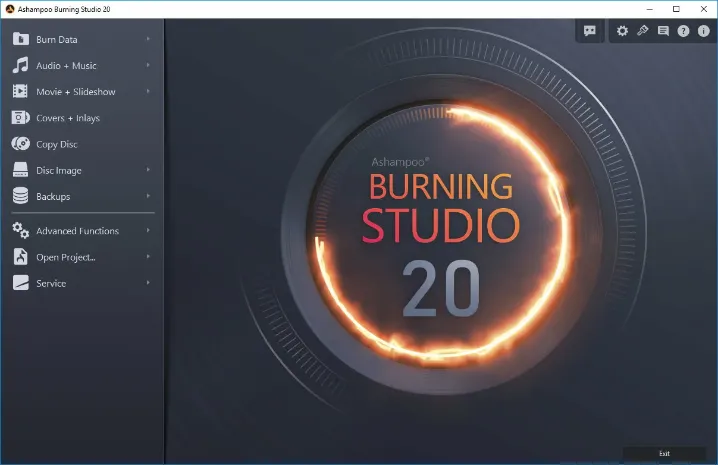 Интерфейс Ashampoo Burning Studio