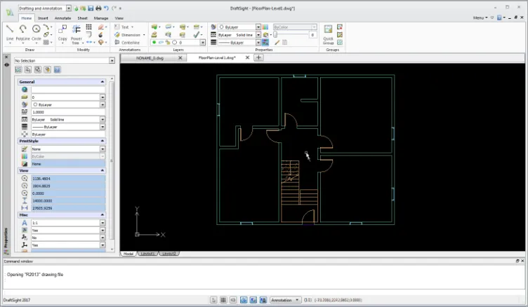 Интерфейс DraftSight CAD